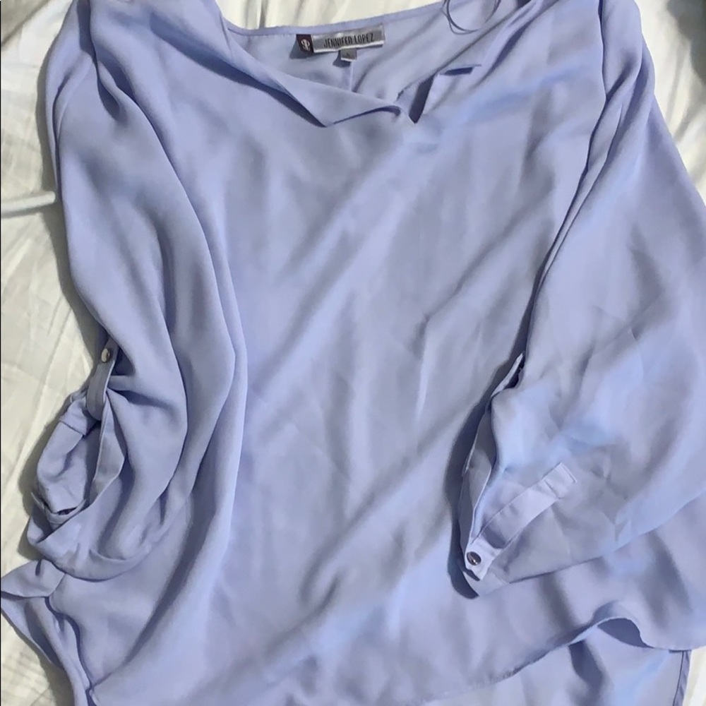 Periwinkle Jennifer Lopez blouse